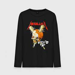 Мужской лонгслив Metallica - оранжевый череп