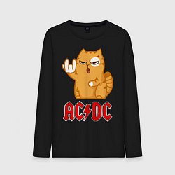 Мужской лонгслив ACDC rock cat