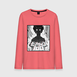 Лонгслив хлопковый мужской Mob psycho 100 Z, цвет: коралловый