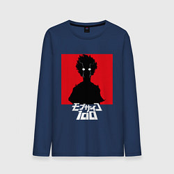 Лонгслив хлопковый мужской Mob psycho 100 Z, цвет: тёмно-синий