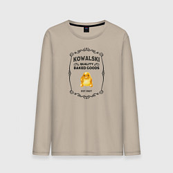 Лонгслив хлопковый мужской Kowalski Baked Goods, цвет: миндальный
