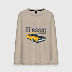 Лонгслив хлопковый мужской Dodge, цвет: миндальный