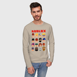 Лонгслив хлопковый мужской ROBLOX, цвет: миндальный — фото 2