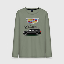 Лонгслив хлопковый мужской Cadillac, цвет: авокадо