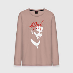 Лонгслив хлопковый мужской Playboi Carti Whole Lotta Red, цвет: пыльно-розовый