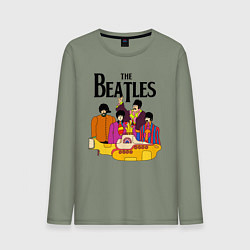 Лонгслив хлопковый мужской THE BEATLES, цвет: авокадо