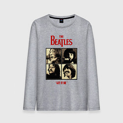 Лонгслив хлопковый мужской The Beatles LET IT BE, цвет: меланж