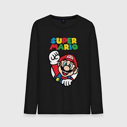 Лонгслив хлопковый мужской Mario, цвет: черный