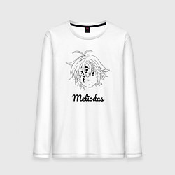 Лонгслив хлопковый мужской Мелиодас форма демона, цвет: белый