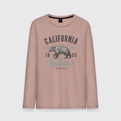 Лонгслив хлопковый мужской California, цвет: пыльно-розовый