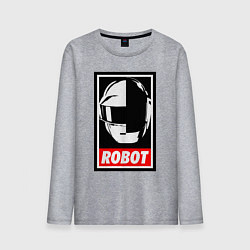 Лонгслив хлопковый мужской Daft Punk, цвет: меланж