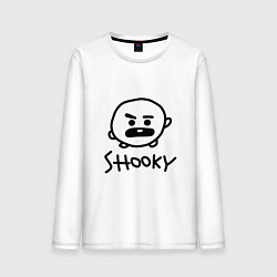 Лонгслив хлопковый мужской SHOOKY BTS, цвет: белый