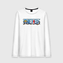 Лонгслив хлопковый мужской ONE PIECE ВАН ПИС, цвет: белый
