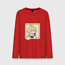 Лонгслив хлопковый мужской Путешественник, цвет: красный