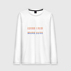 Лонгслив хлопковый мужской MORE LOVE, цвет: белый