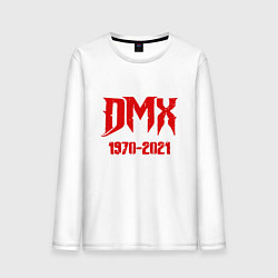 Лонгслив хлопковый мужской DMX - Rest In Peace, цвет: белый