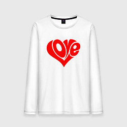 Лонгслив хлопковый мужской ЛЮБОВЬ LOVE Z, цвет: белый
