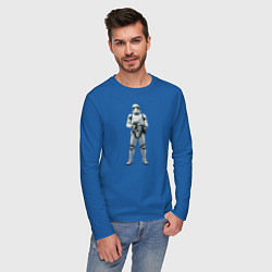 Лонгслив хлопковый мужской Имперский Штурмовик цвета синий — фото 2