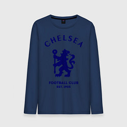 Лонгслив хлопковый мужской Chelsea Est. 1905, цвет: тёмно-синий
