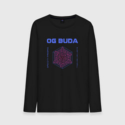 Лонгслив хлопковый мужской OG BUDA ОПГ СИТИ FREERIO SEXY DRILL, цвет: черный