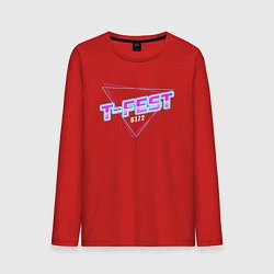 Лонгслив хлопковый мужской T-Fest, цвет: красный