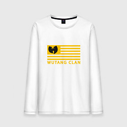 Лонгслив хлопковый мужской Wu-Tang Flag, цвет: белый