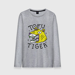 Лонгслив хлопковый мужской Tofu Tiger Тигр Сыр Тофу, цвет: меланж