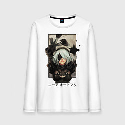 Лонгслив хлопковый мужской Nier, цвет: белый