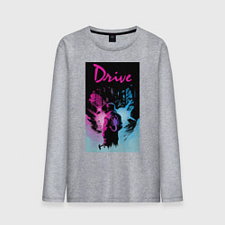 Лонгслив хлопковый мужской DRIVE фильм, цвет: меланж