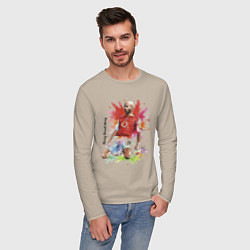 Лонгслив хлопковый мужской Thierry Daniel Henry, цвет: миндальный — фото 2