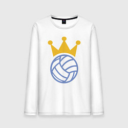 Лонгслив хлопковый мужской Volleyball King, цвет: белый