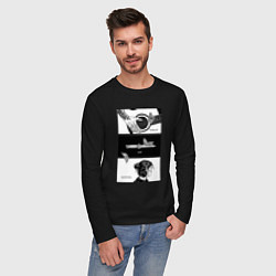 Лонгслив хлопковый мужской Endure and survive, цвет: черный — фото 2