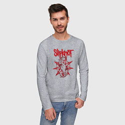 Лонгслив хлопковый мужской Slipknot Slip Goats Art, цвет: меланж — фото 2