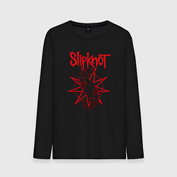 Лонгслив хлопковый мужской Slipknot Slip Goats Art, цвет: черный