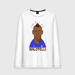 Лонгслив хлопковый мужской Balotelli, цвет: белый