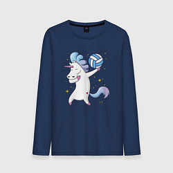 Лонгслив хлопковый мужской Unicorn Volleyball, цвет: тёмно-синий