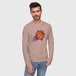 Лонгслив хлопковый мужской Suns Basket, цвет: пыльно-розовый — фото 2