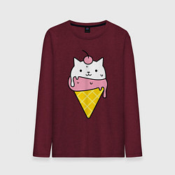 Мужской лонгслив Ice Cream Cat