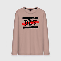 Лонгслив хлопковый мужской DDT НЕ СТРЕЛЯЙ!, цвет: пыльно-розовый