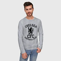 Лонгслив хлопковый мужской Chelsea CFC, цвет: меланж — фото 2