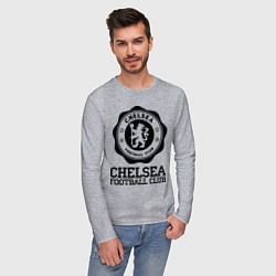 Лонгслив хлопковый мужской Chelsea FC: Emblem, цвет: меланж — фото 2