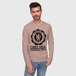 Лонгслив хлопковый мужской Chelsea FC: Emblem, цвет: пыльно-розовый — фото 2