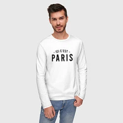 Лонгслив хлопковый мужской ICI C EST PARIS, цвет: белый — фото 2