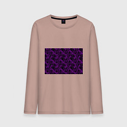 Мужской лонгслив Фиолетово-черный абстрактный узор