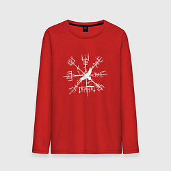 Лонгслив хлопковый мужской VEGVISIR РУНЫ RUNES Z, цвет: красный