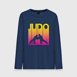 Лонгслив хлопковый мужской Judo Sport, цвет: тёмно-синий