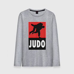 Лонгслив хлопковый мужской Judo цвета меланж — фото 1
