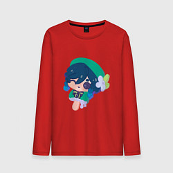 Лонгслив хлопковый мужской Venti Genshin, цвет: красный