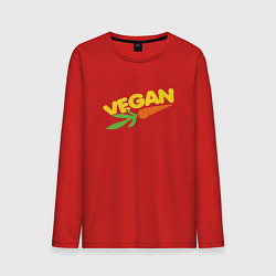 Лонгслив хлопковый мужской Vegan Life, цвет: красный