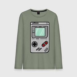 Лонгслив хлопковый мужской Тетрис, цвет: авокадо